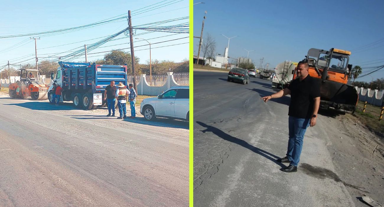 Las obras de bacheo en la carretera a Reynosa buscan elevar la seguridad en la vía antes de abril.