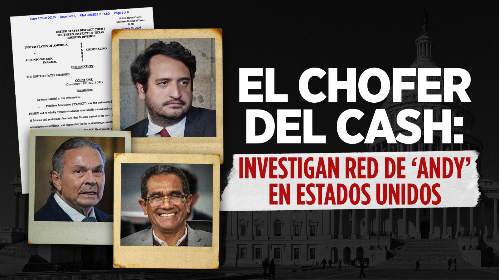 Javier Núñez López, conocido como el chofer del cash, enfrenta una seria investigación federal en Estados Unidos.
